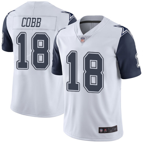 Men Dallas Cowboys Limited White Randall Cobb 18 Rush Vapor Untouchable NFL Jersey